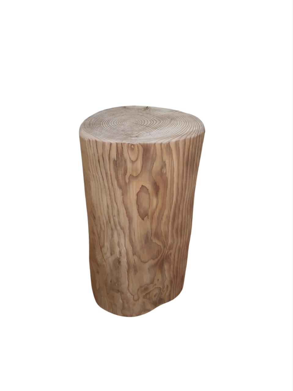 Solid Wood Stump End Table