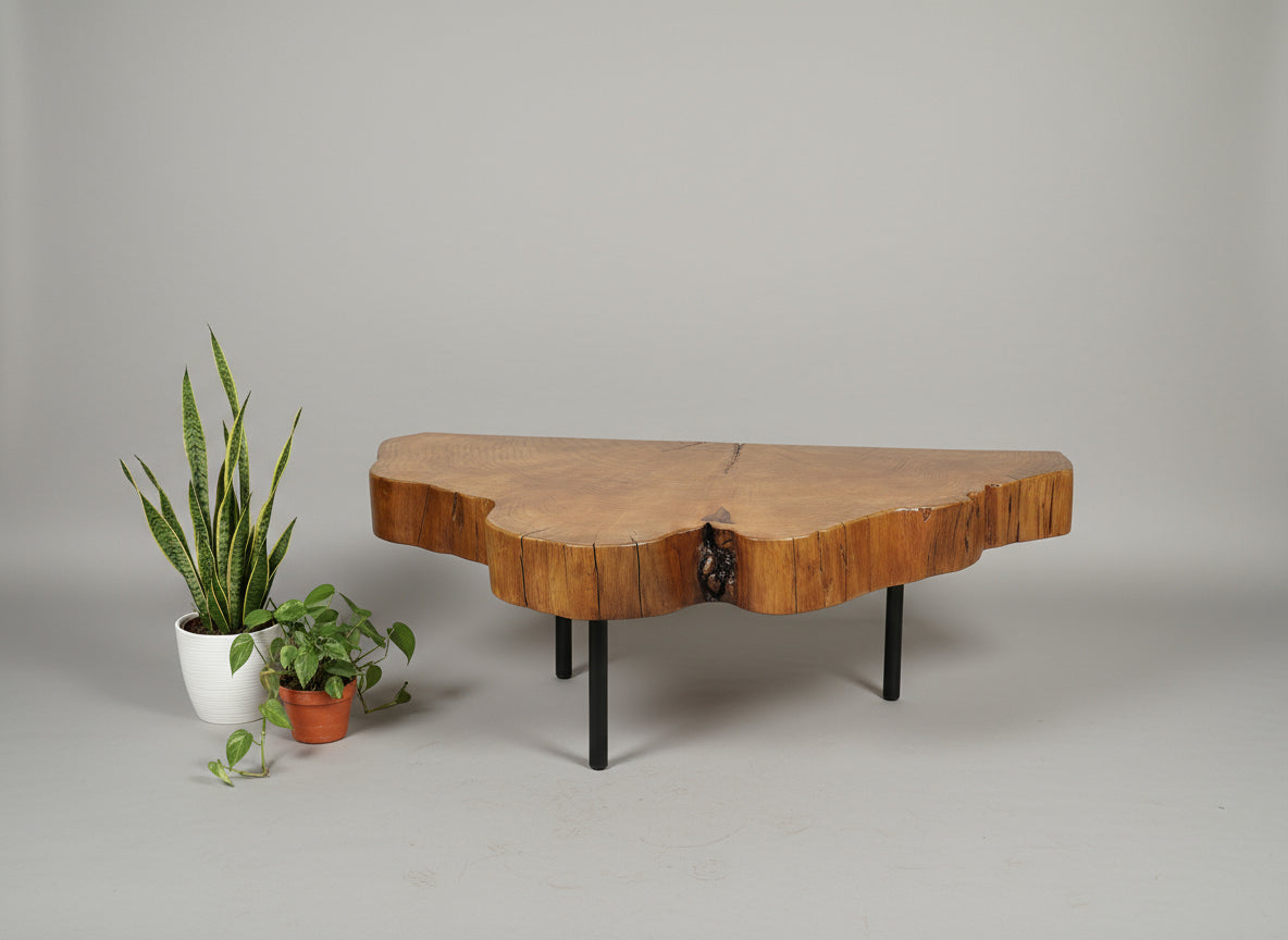 Half Moon Cedar End table