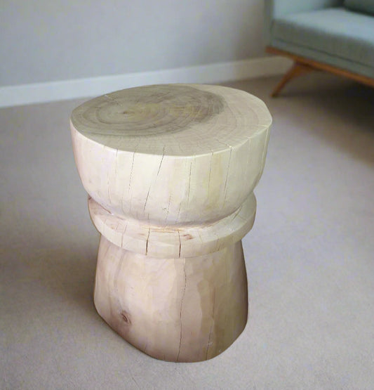 Crafted Drum Side Table