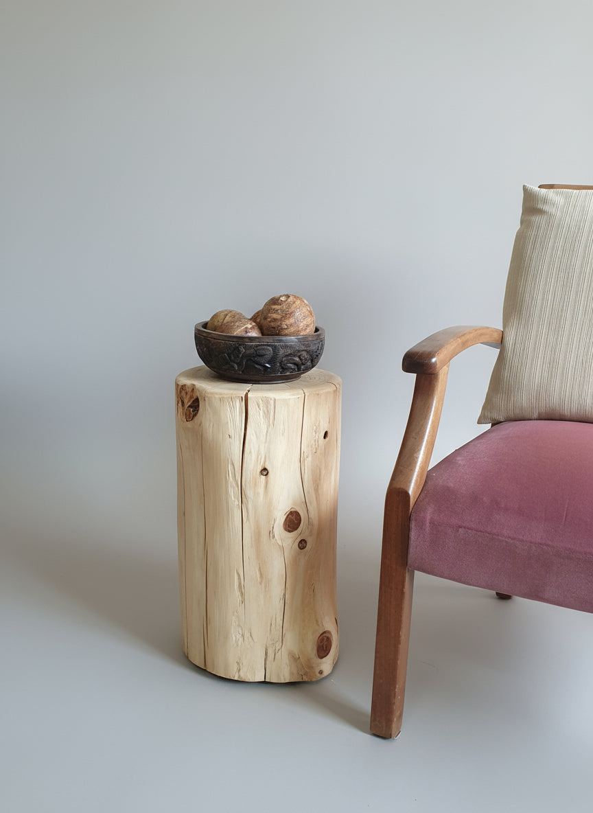 Cypress Medium Stump End Table