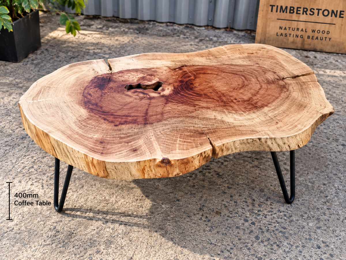 African Hardwood Contour Coffee table