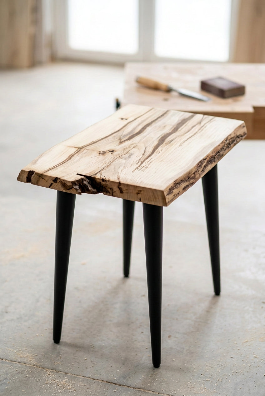 Solid wood luggage rack/table