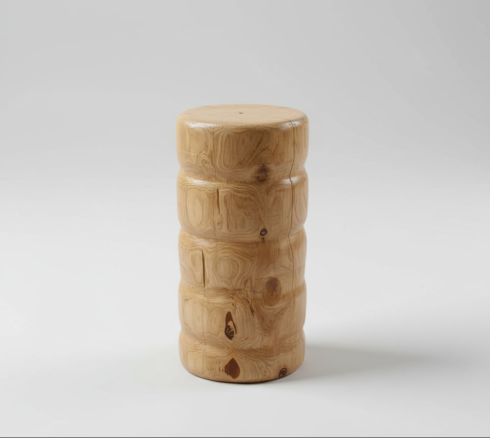 Turned Stump End Table/Plant Holder