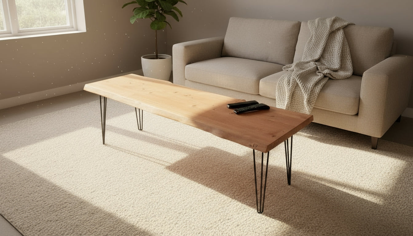 Live Edge Solid Wood Coffee Table