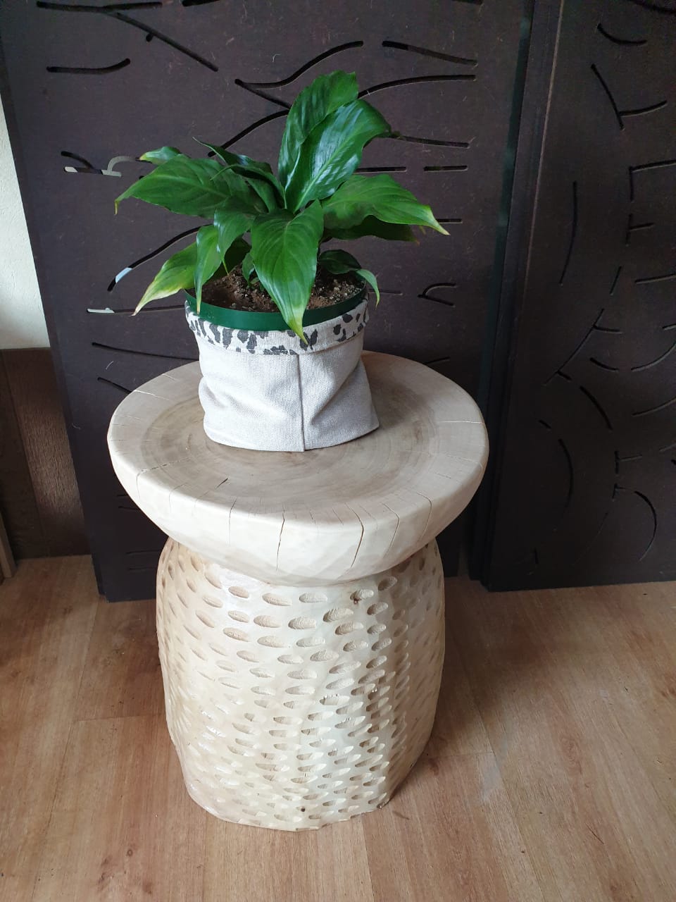 Crafted Wood Side Table