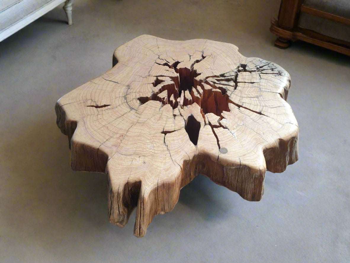 Cypress Abstract Low End Table