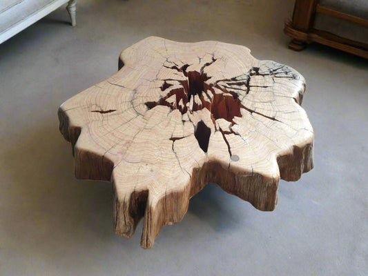 Cypress Abstract Low End Table
