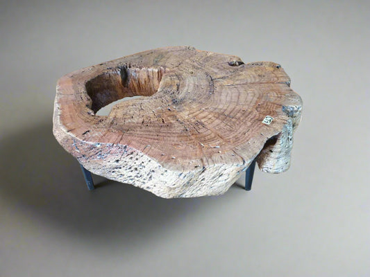 Crater Black wood coffee table