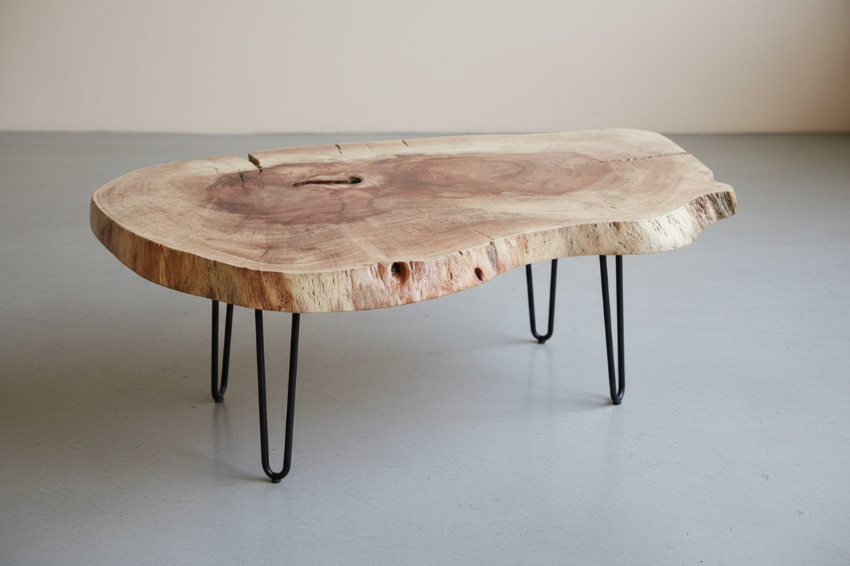 African Hardwood Leaf coffee table