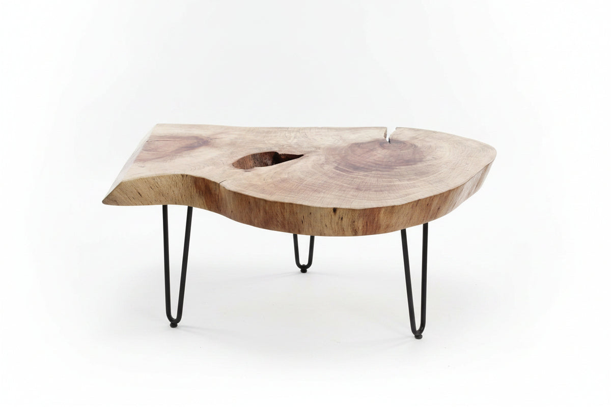 African Hardwood Leaf coffee table