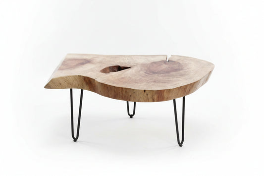 African Hardwood Leaf coffee table