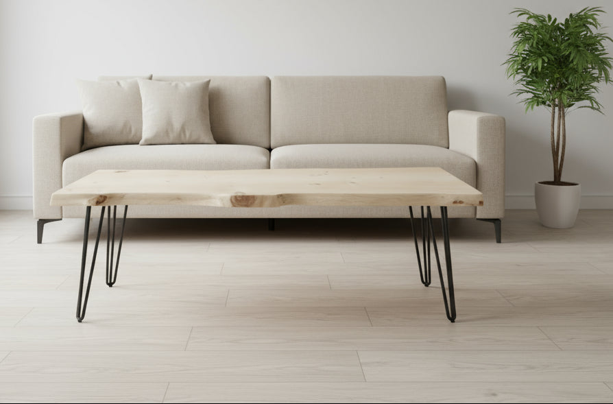 Live Edge Solid Wood Coffee Table