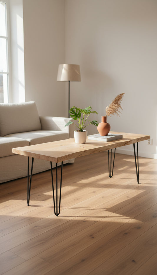 Live Edge Solid Wood Coffee Table