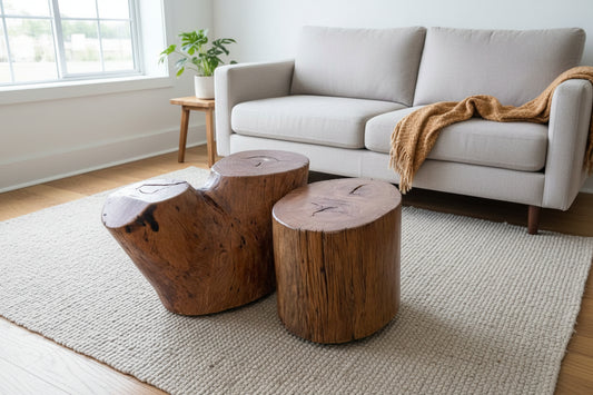 Set of Red Gum Coffee tables